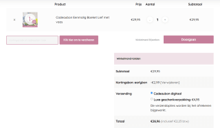 10% korting op cadeaubonnen van Bloemenvandeteler