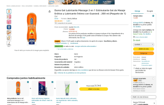 Durex Gel Lubricante Massage 2 en 1 Estimulante Íntimo con Guaraná 200ml porr 12,24€