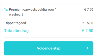 Premium carwash bij 250+ locaties voor €2,50 dmv code via Tripper