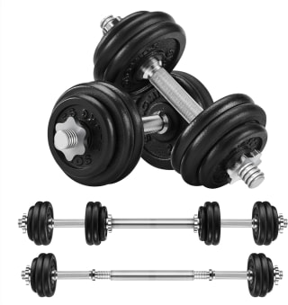 SONGMICS 30kg gietijzeren verstelbare halterset voor €61,59 bij Amazon