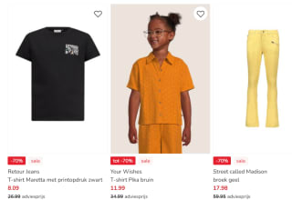 Tot 75% korting bij kleertjes.com tijdens de summer sale