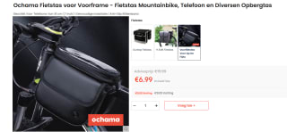 Voorframe fietstas voor €6,99 bij Ochama