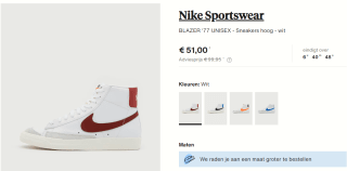 Nike Sportswear BLAZER '77 sneakers voor €51 bij Zalando-Lounge