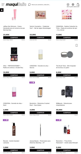 2×1 en productos seleccionados en Maquillalia.