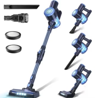 Aspiradora inalámbrica W400, Varita flexible de 180°, palo ligero 6 en 1, potente con 25kPa por 53,49€