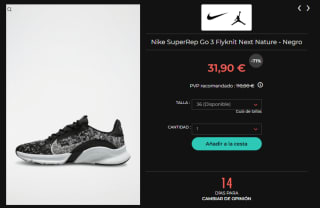 Liquidación 80% descuento Nike calzado y ropa precios de locura