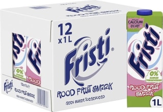 Fristi Drinkyoghurt Rood Fruit 0% Suiker 12 x 1 L voor €11,94 bij Bol