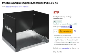 PARKSIDE® Inklapbare lascabine voor €37,50 bij Bol