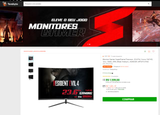 Monitor Gamer da SuperFrame, modelo Precision de 23.6 polegadas - R$ 1.599
