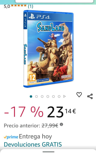 Sand Land PlayStation 4 por 23,14€.