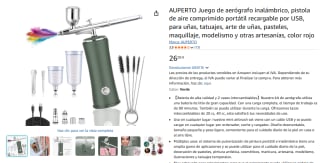 AUPERTO Juego de aerógrafo inalámbrico + accesorios por 26€