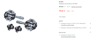 Pedales automáticos B-PRO por 13,95€