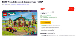 LEGO Friends Boerderijdierenopvang - voor €31,99 bij Bol.com