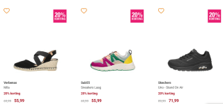 Tot 20% korting op de nieuwe collectie bij Schuurman Schoenen