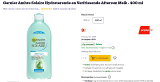 Garnier Ambre Solaire Aftersun Melk 400ML voor €9 bij Bol.com