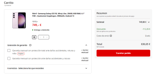 Samsung Galaxy S23 5G de 8GB/256GB por 636,65€ varios colores