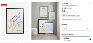 OSCAR Fotolijst OSCAR 60x90 zwart voor €10 bij Jysk