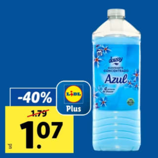 Suavizante Azul Doussy LIDL por solo 1,07€ con LIDL PLUS