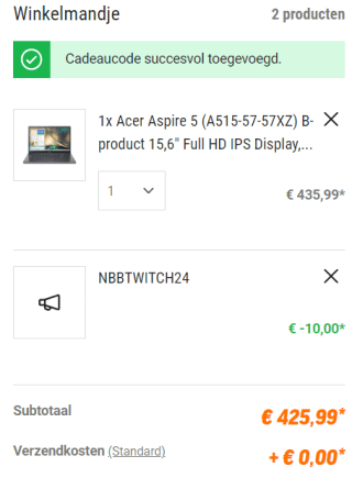 NBB kortingscode voor €10 korting op alles incl. de outlet