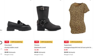 20% extra kassa korting in de sale tot 75% bij Wehkamp