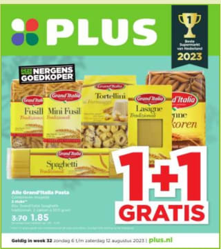 Alle Grand Italia pasta 1+1 gratis