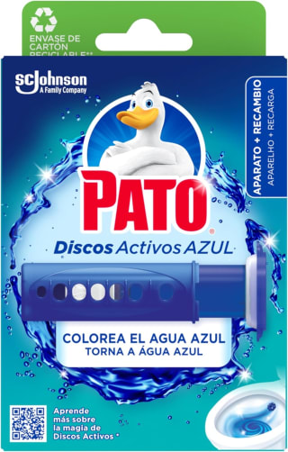 Pato Discos Activos Agua Azul Aplicador WC con Recambio por 1,99€