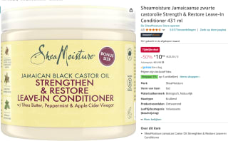 Sheamoisture Jamaican Black Castor Oil Strengthen & Restore Leave-In Conditioner voor €10,94 bij Amazon