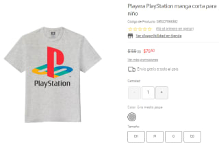 Playera PlayStation Manga Corta para Niño por $80 en Suburbia