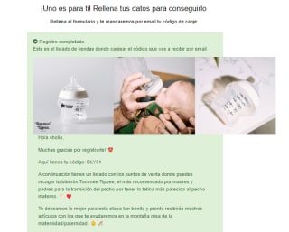 Gratis Biberón Tommee Tippee