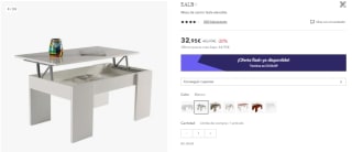 Mesa de centro elevable Gala por 24.71€