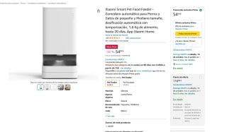 Comedero Xiaomi Smart Pet Food Feeder Automático por 54,99€ Oferta Prime
