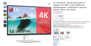 LG 27US550-W - Monitor 4K UltraHD, 27 Pulgadas, IPS, 3840 x 2160 por 199€