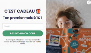 Avec ce code promo bénéficiez de votre premier mois d'abonnement à 1€