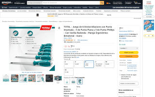 Juego de 6 destornilladores TOTAL por 7,95€