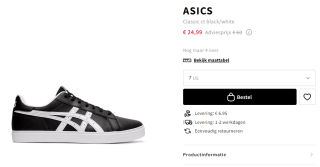 Asics Classic CT heren sneakers voor €24,99 bij Otrium
