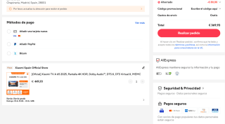 Xiaomi TV A 65 2025 Pantalla 4K por solo 369,93€