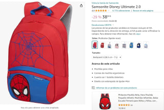 Mochila Samsonite Disney Ultimate 2.0 Spiderman por 38,99€