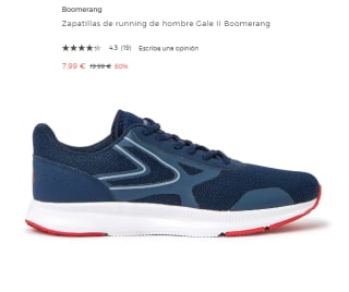 Zapatillas de running de hombre Gale II Boomerang por 7.99€