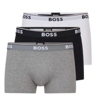 Pack de 3 boxers negro, gris, blanco por 24,90€