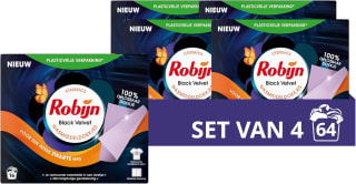 Robijn Classics wasmiddeldoekjes Black Velvet - 4 x 16 wasstrips - 64 wasbeurten voor €11,99 bij Amazon