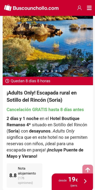 Escapada Rural a Soria 19€ por persona.