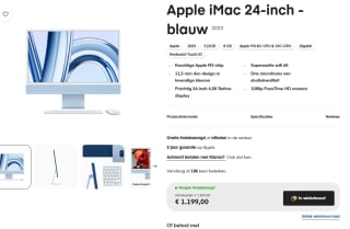 Apple 2023 iMac all-in-one desktop met M3-chip: 8‑core CPU, 10‑core GPU, 24-inch voor €1.199 bij Amac