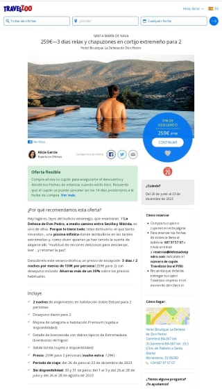 3 días de Relax en Cortijo extremeño por 259€ por persona.