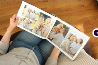 Voucher voor een A4-fotoboek met 108 pagina's hardcover voor €17,95 bij Ibood