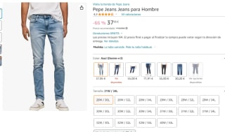 Vaquero Pepe Jeans para Hombre por 37.95€