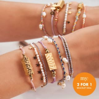 1+1 gratis op geselecteerde armbanden bij My Jewellery