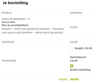 Gratis proefpakket hondenvoeding bij Pawgarden