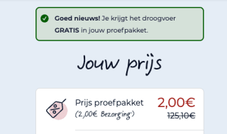 35KG Droogvoer voor je hond gratis (ex 2 euro verzendkosten) met de code