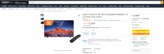 Smart TV da LG de 55 polegadas em 4K - R$ 2.399