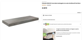 Estante SPACEO Concrete cuadrado o rectangular desde solo 1,49€